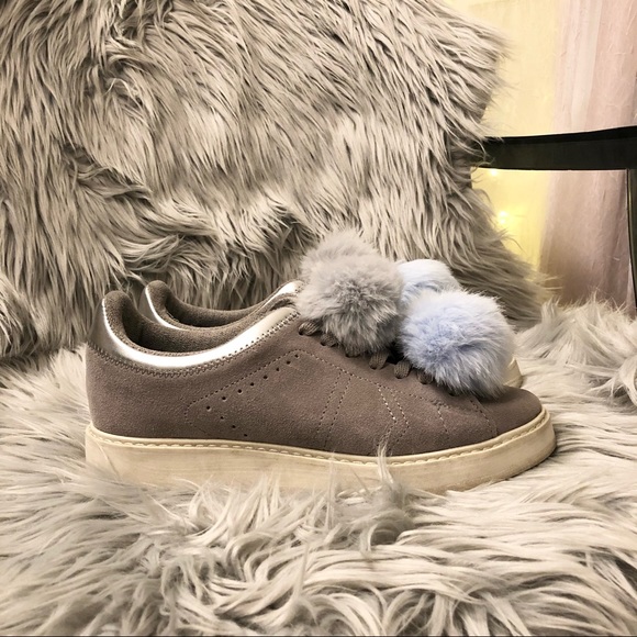 Zara grey suede plimsoles - Picture 3 of 4